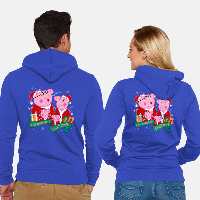 Christmas Family-Unisex-Zip-Up-Sweatshirt-spoilerinc