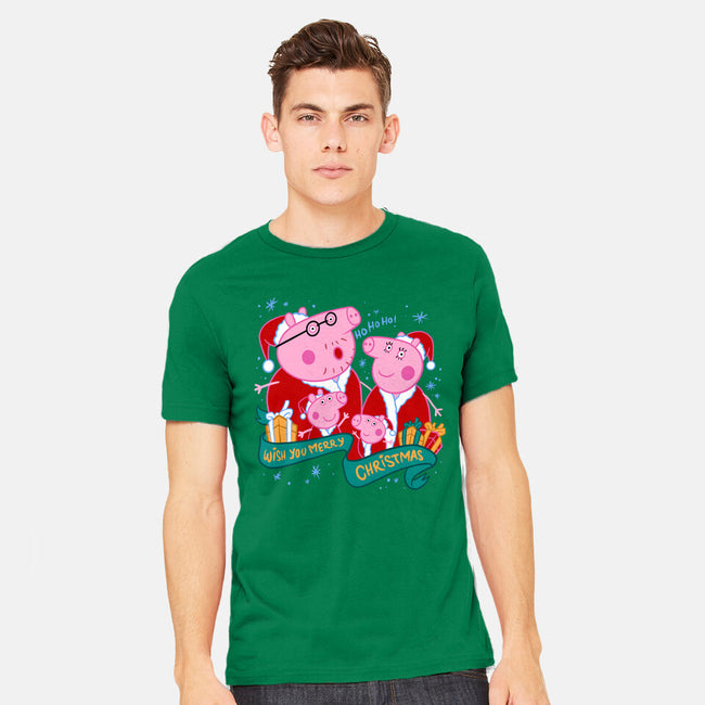 Christmas Family-Mens-Heavyweight-Tee-spoilerinc