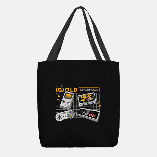 Gold Childhood-None-Basic Tote-Bag-spoilerinc