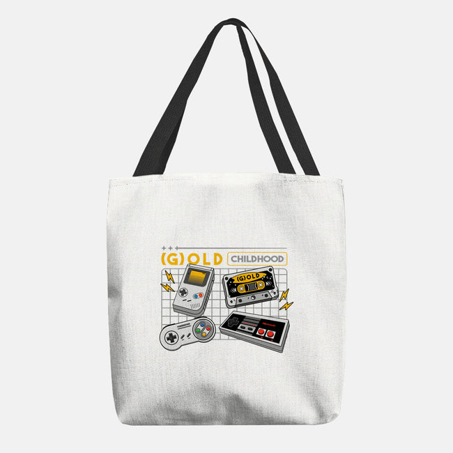 Gold Childhood-None-Basic Tote-Bag-spoilerinc