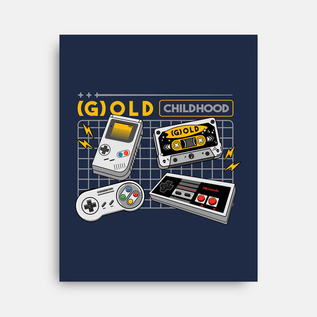 Gold Childhood-None-Stretched-Canvas-spoilerinc