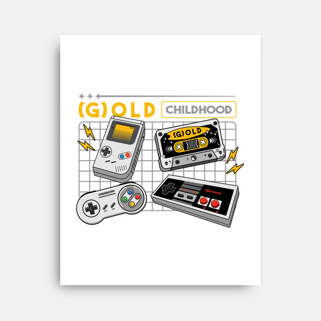 Gold Childhood-None-Stretched-Canvas-spoilerinc