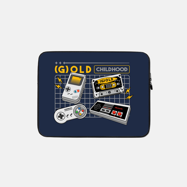 Gold Childhood-None-Zippered-Laptop Sleeve-spoilerinc