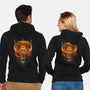 Art Deco Dark Tower-Unisex-Zip-Up-Sweatshirt-daobiwan