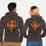 Art Deco Dark Tower-Unisex-Zip-Up-Sweatshirt-daobiwan