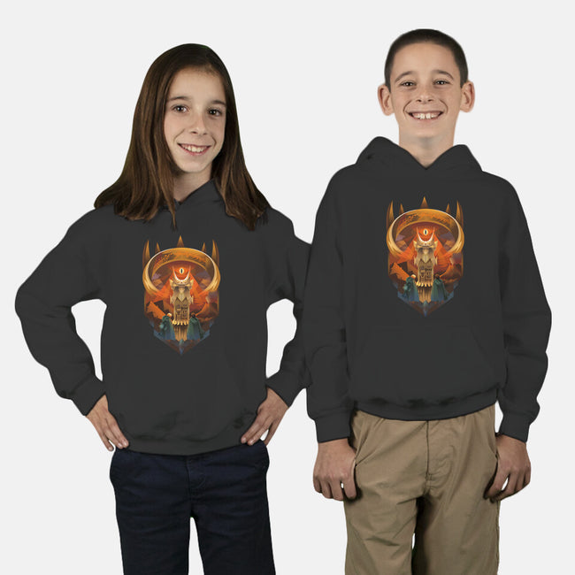 Art Deco Dark Tower-Youth-Pullover-Sweatshirt-daobiwan