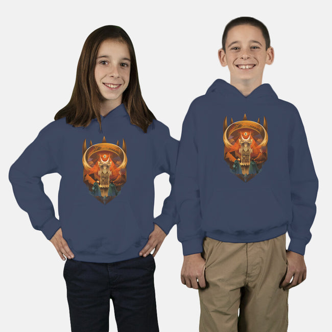 Art Deco Dark Tower-Youth-Pullover-Sweatshirt-daobiwan