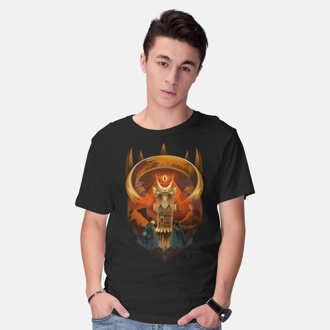 Art Deco Dark Tower-Mens-Basic-Tee-daobiwan