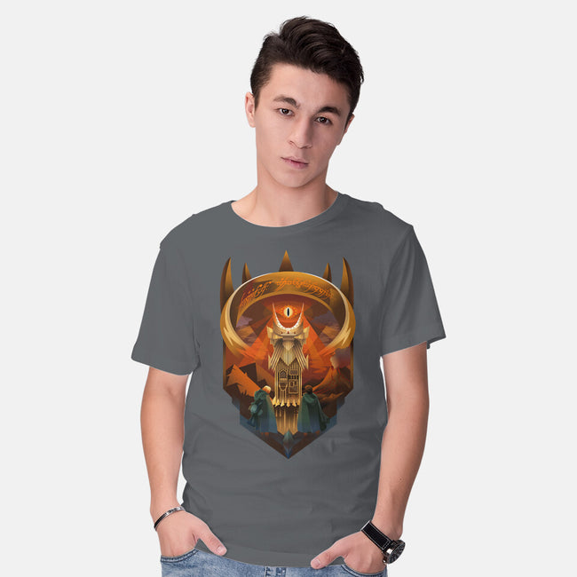 Art Deco Dark Tower-Mens-Basic-Tee-daobiwan