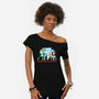 The Fellowship Of The Plumbers-Womens-Off Shoulder-Tee-zascanauta