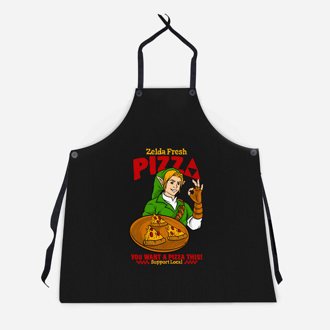 Fresh Pizza-Unisex-Kitchen-Apron-spoilerinc