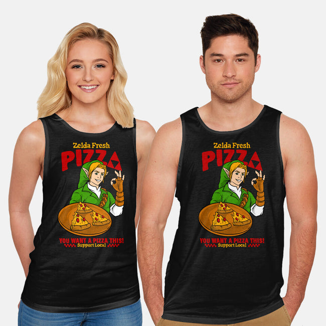 Fresh Pizza-Unisex-Basic-Tank-spoilerinc