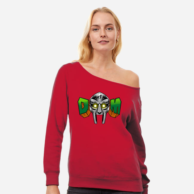 Doom Mask-Womens-Off Shoulder-Sweatshirt-spoilerinc