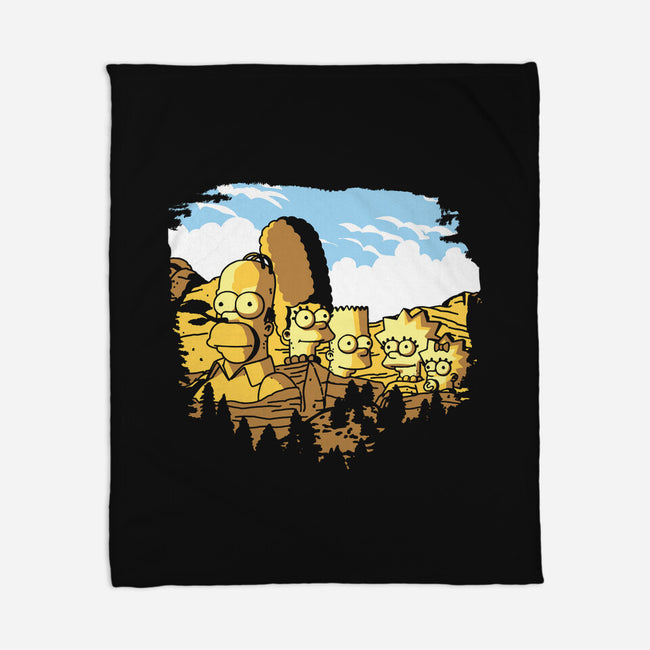 Mount Simpsons-None-Fleece-Blanket-dalethesk8er