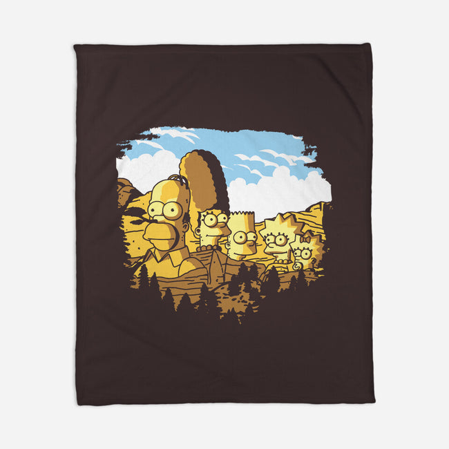 Mount Simpsons-None-Fleece-Blanket-dalethesk8er