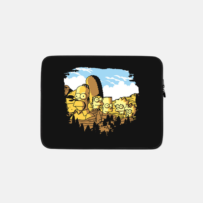 Mount Simpsons-None-Zippered-Laptop Sleeve-dalethesk8er