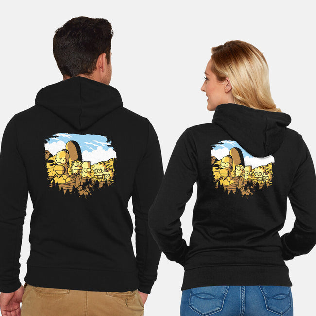 Mount Simpsons-Unisex-Zip-Up-Sweatshirt-dalethesk8er