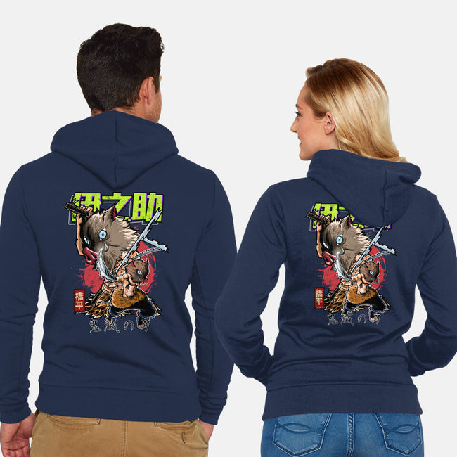 The Inosuke Blades-Unisex-Zip-Up-Sweatshirt-Diego Oliver