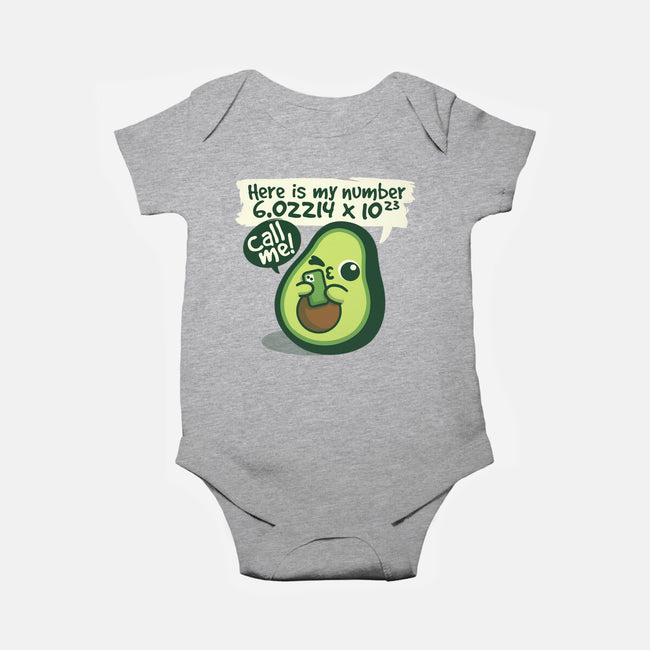 Call Me Avocado Number-Baby-Basic-Onesie-NemiMakeit