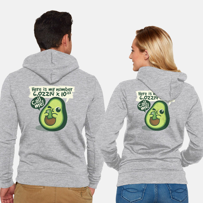 Call Me Avocado Number-Unisex-Zip-Up-Sweatshirt-NemiMakeit