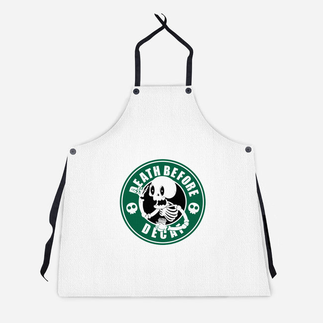 Death Over Decaf-Unisex-Kitchen-Apron-Tri haryadi