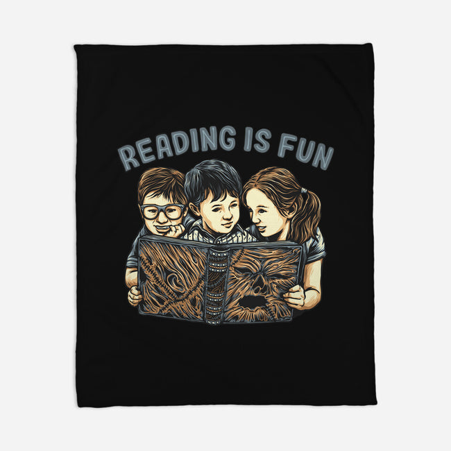 Reading Is Fun For Us-None-Fleece-Blanket-momma_gorilla