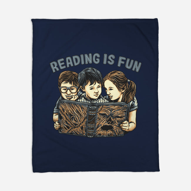 Reading Is Fun For Us-None-Fleece-Blanket-momma_gorilla