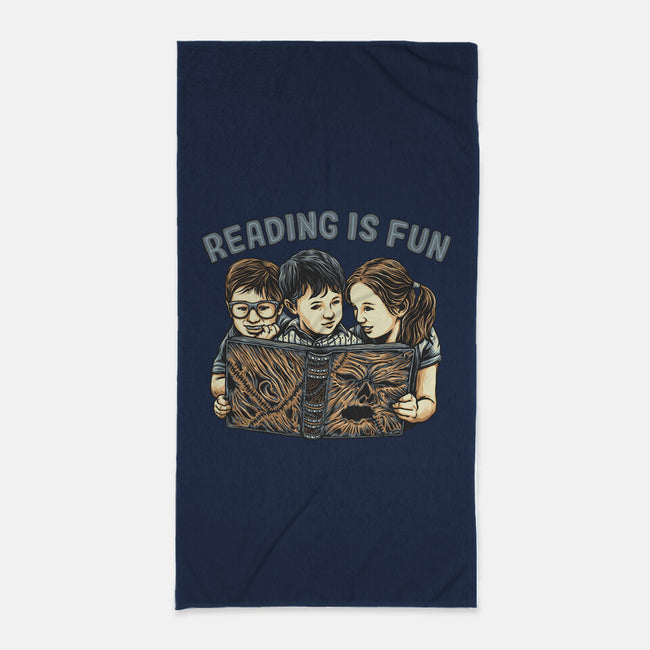 Reading Is Fun For Us-None-Beach-Towel-momma_gorilla