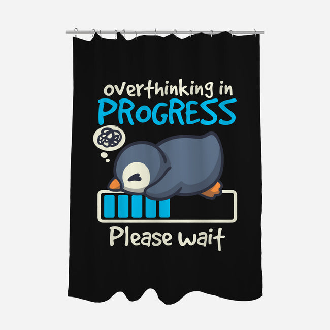 Penguin Overthinking In Progress-None-Polyester-Shower Curtain-NemiMakeit