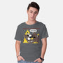 Everything's Fine On The Steamboat-Mens-Basic-Tee-rocketman_art