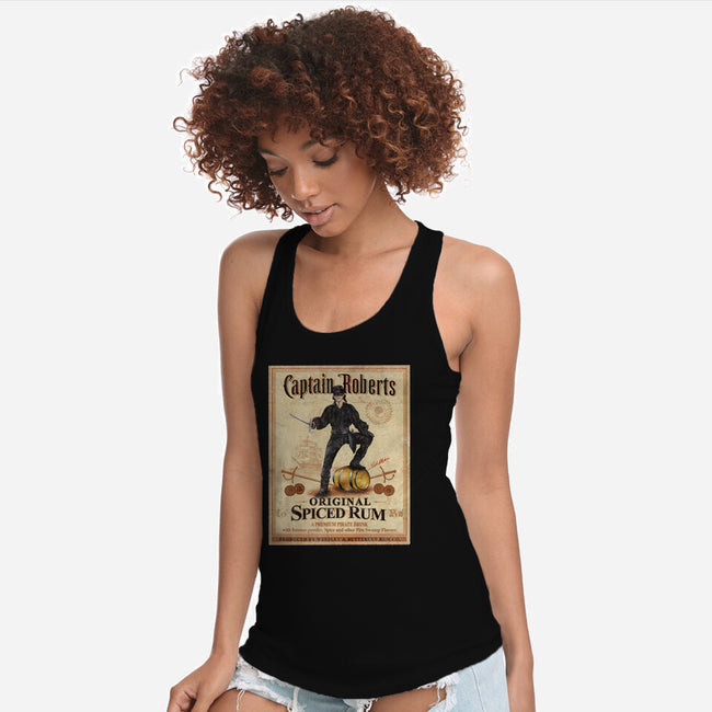 Captain Roberts Spiced Rum-Womens-Racerback-Tank-NMdesign