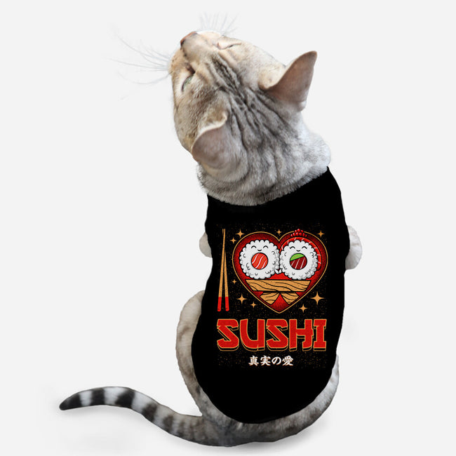 I Love Sushi-Cat-Basic-Pet Tank-Tronyx79