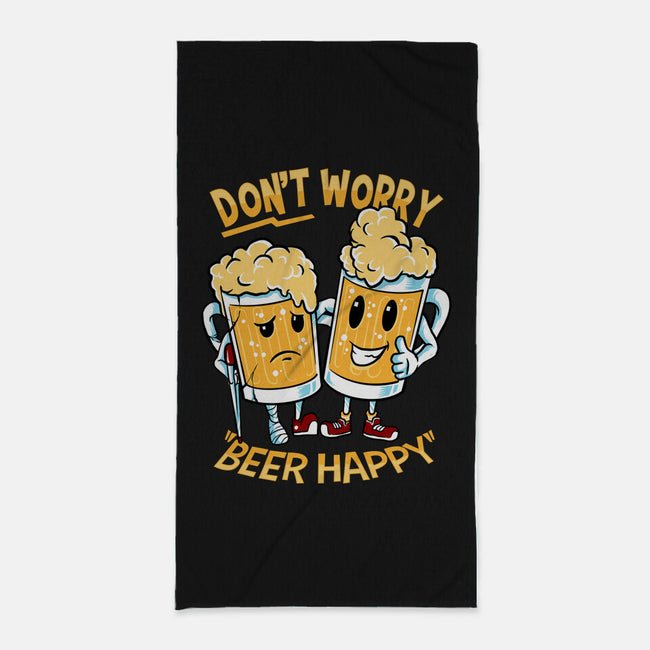 Don't Worry Beer Happy-None-Beach-Towel-spoilerinc