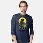 Monster And Bride Gazing At The Moon-Mens-Long Sleeved-Tee-zascanauta