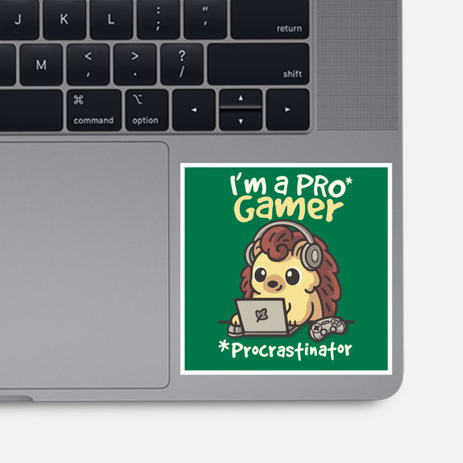 Pro Gamer Procrastinator-None-Glossy-Sticker-NemiMakeit