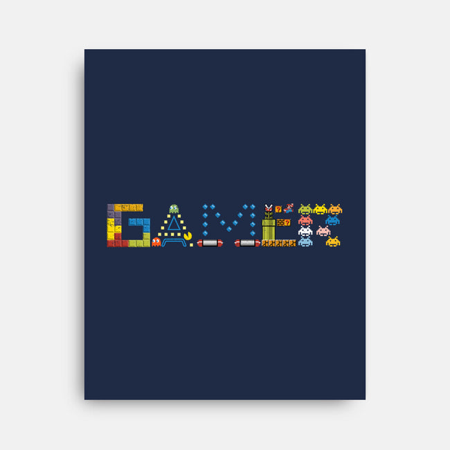 Retro Arcade Gamer-None-Stretched-Canvas-NMdesign