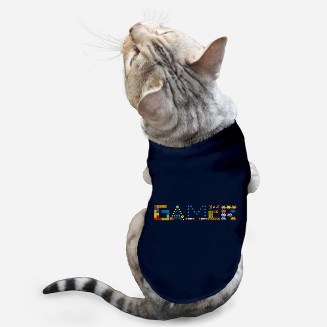 Retro Arcade Gamer-Cat-Basic-Pet Tank-NMdesign