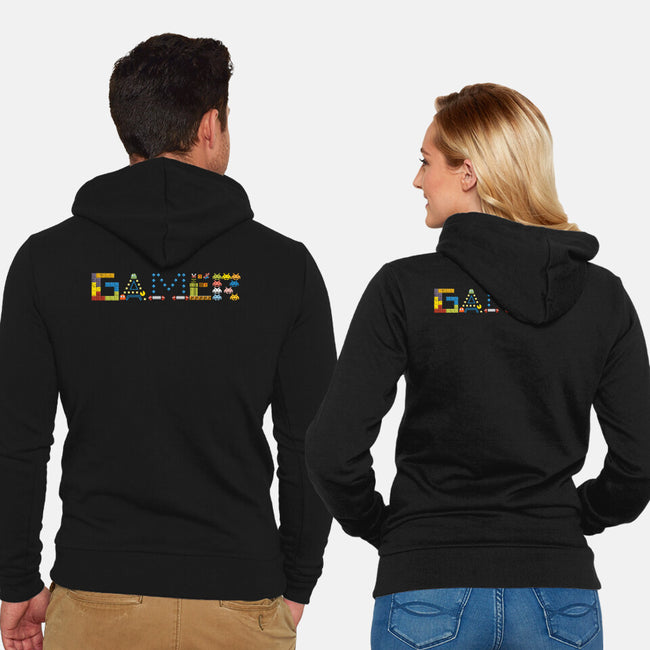 Retro Arcade Gamer-Unisex-Zip-Up-Sweatshirt-NMdesign