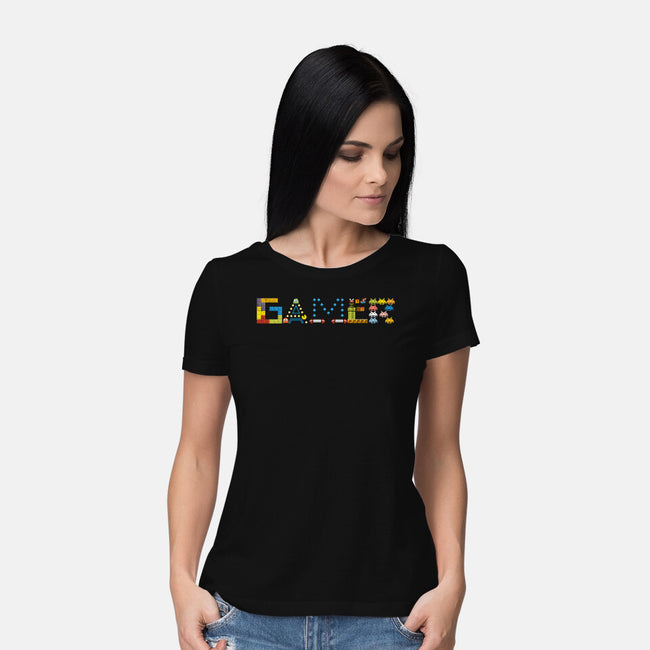 Retro Arcade Gamer-Womens-Basic-Tee-NMdesign