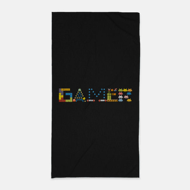 Retro Arcade Gamer-None-Beach-Towel-NMdesign