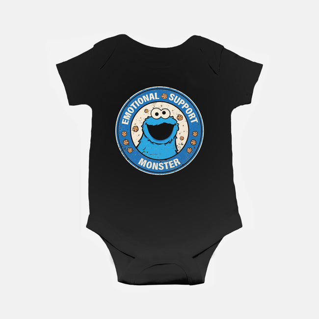 Emotional Support Monster-Baby-Basic-Onesie-turborat14