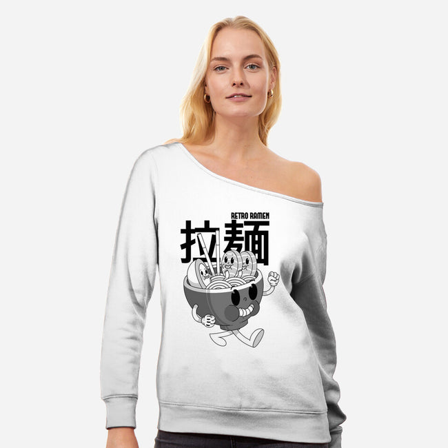 Retro Ramen-Womens-Off Shoulder-Sweatshirt-Tri haryadi