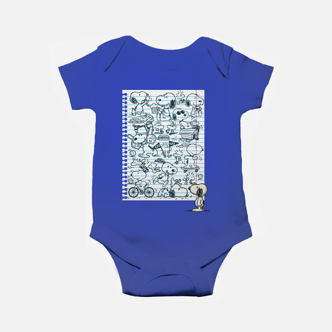 Doodle Beagle-Baby-Basic-Onesie-Xentee