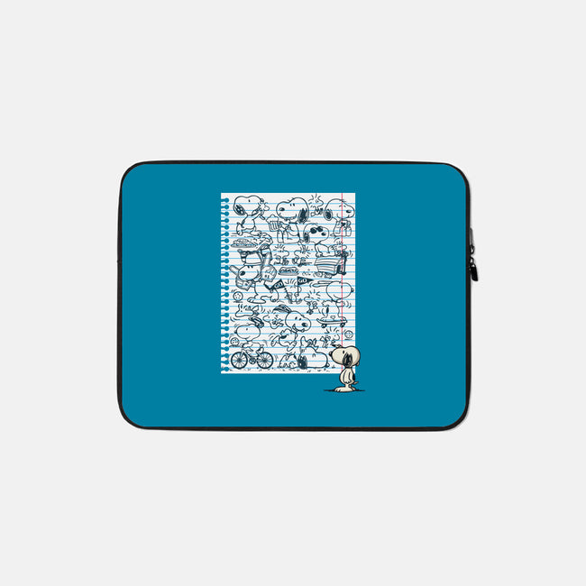 Doodle Beagle-None-Zippered-Laptop Sleeve-Xentee