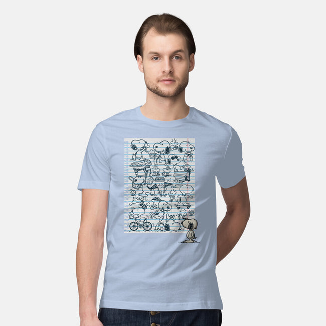 Doodle Beagle-Mens-Premium-Tee-Xentee