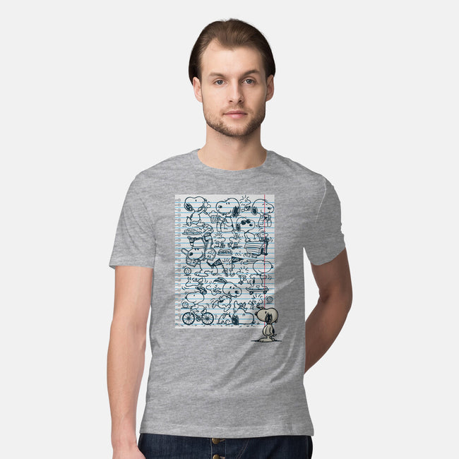 Doodle Beagle-Mens-Premium-Tee-Xentee