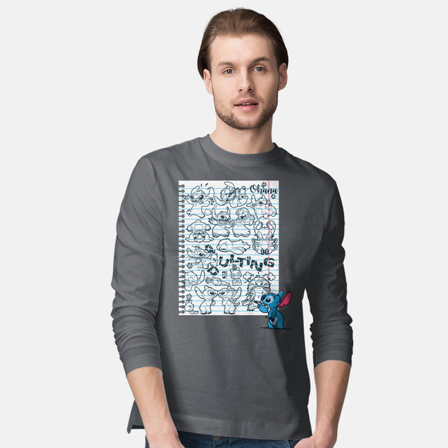 Doodle Alien-Mens-Long Sleeved-Tee-Xentee