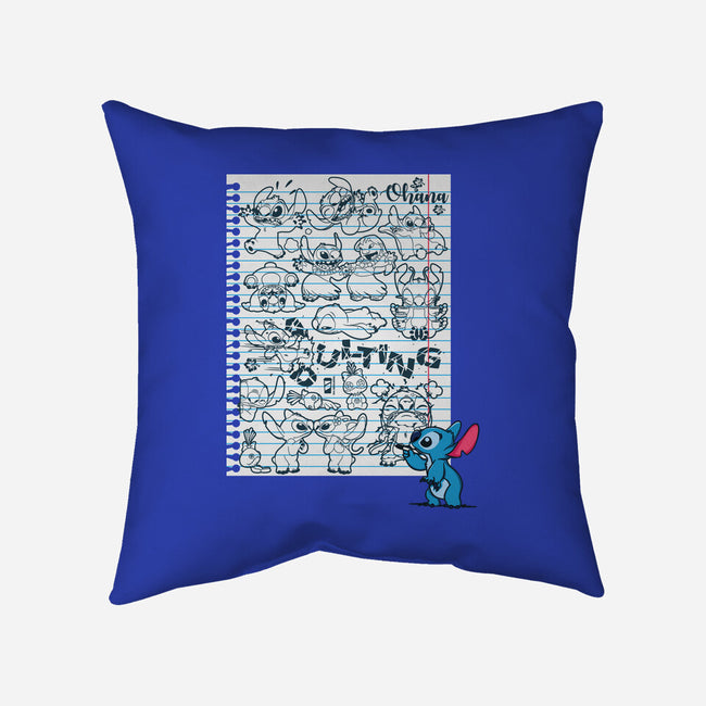 Doodle Alien-None-Removable Cover-Throw Pillow-Xentee