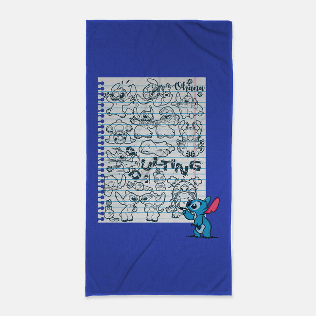 Doodle Alien-None-Beach-Towel-Xentee