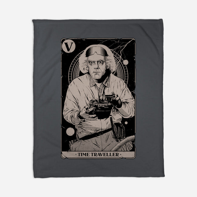 Time Traveller Tarot-None-Fleece-Blanket-Hafaell